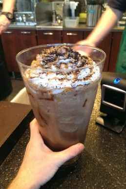 A Starbucks frappuccino, containing 60 shots of espresso and topped with whipped cream, which took Andrew Chifari of Texas five days to consume is seen in Dallas, Texas in this May 24, 2014 picture. Credit: REUTERS/Andrew Chifari/Handout via Reuters